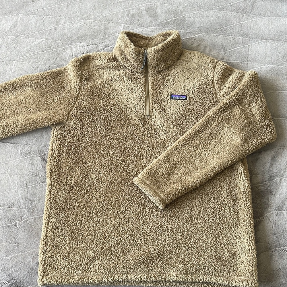 Mens PATAGONIA Light brown/tan fur quarter zip